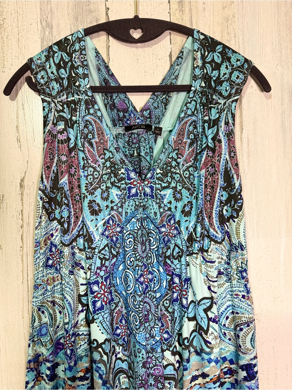 Apt. 9 Paisley Print Sleeveless V-Neck Dress - Women's Size Large - Picture 4 of 8